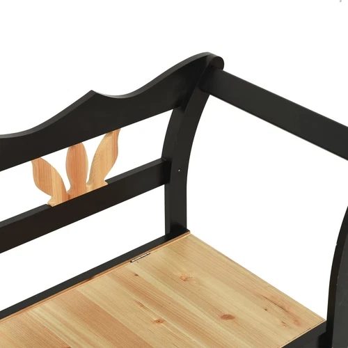 Banco madera maciza de abeto negro 107x45x75,5 cm - Imagen 6 de 9