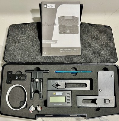 RC Logger Digital Pitch Gauge 2 in Original Hard Travel Case No Box EUC