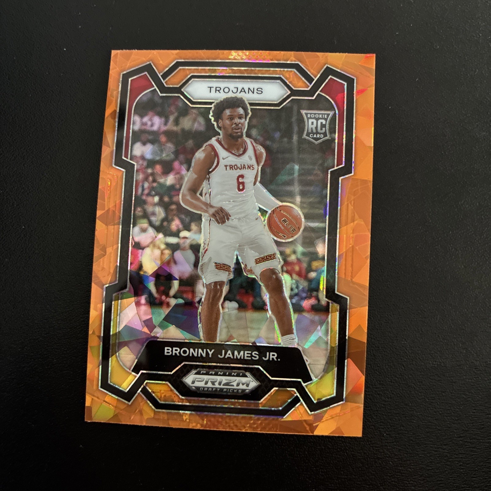 Bronny James Jr Orange Cracked Ice Prizm - 2024 Panini Prizm Draft Picks #86 RC