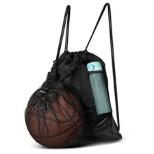 Drawstring Backpack, Gym Bags for Men & Women with Large Front Mesh Pocket Su...