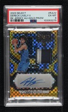 2023 Panini Select Rookie Jersey Gold Prizm 8/10 Dereck Lively II PSA 6 Auto 1q7