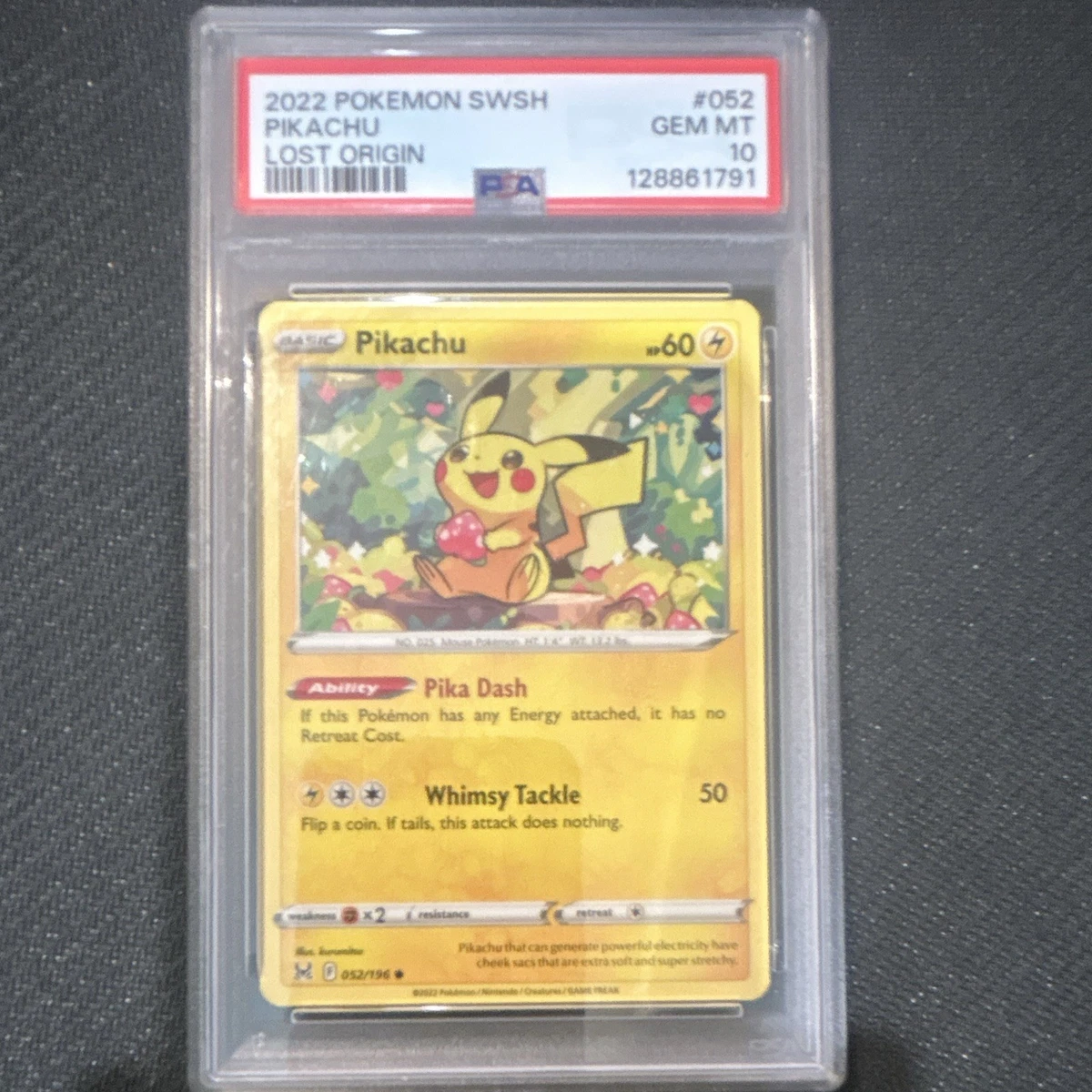 Pikachu Pokémon TCG Grade 10 Common Individual Collectible Card