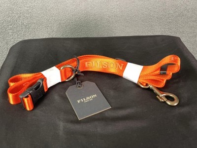 Filson Adjustable Nylon Dog Leash Flame Orange One Size OS New Pet Lead Tag