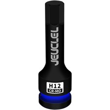 Jeuclel 12mm Hex Impact Bit Socket H12 12 Drive Allen 1pc 12mm Jeuclel 12mm Hex Impact Bit Socket H12 12 Drive Allen 1pc 12mm