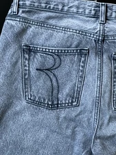 Rouje Paris Germain Straight Vintage Cut Faded Black Denim Jeans Women’s Size 32