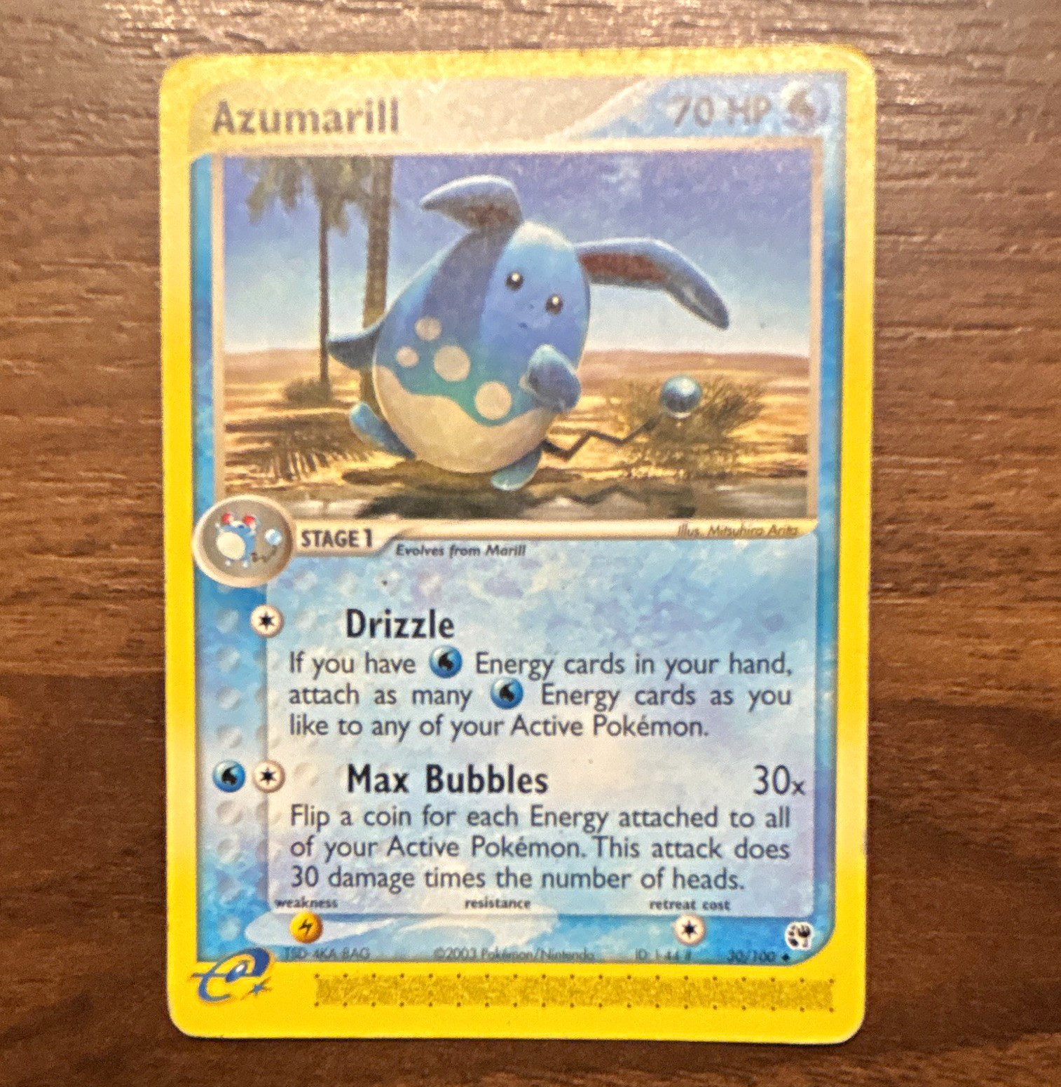 Nintendo Pokemon TCG Azumarill 30/147 Aquapolis Rare Regular Unlimited