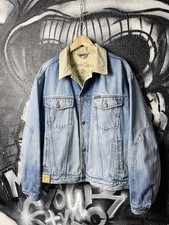 Giacca denim vintage Marlboro Classics beige colletto western abbigliamento da lavoro uomo XL
