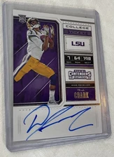 2018 Contenders Draft Picks DJ Chark College Ticket Auto RC LSU Jaguars Rookie