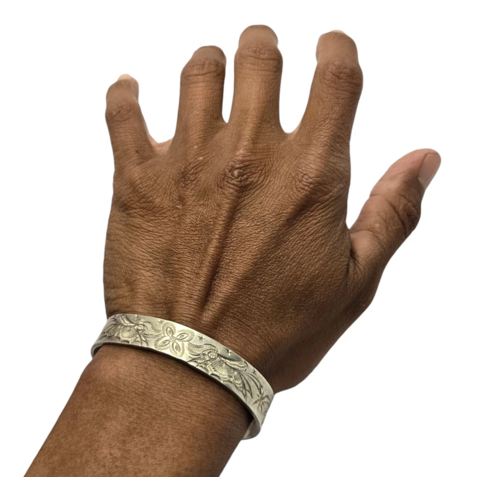 Superior Vintage Cheyenne Arapaho tribe Sterling Silver Bracelet - Image 4 of 4