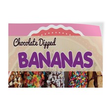 Decal Stickers Chocolate Dipped Bananas B Vinyl Store Sign Label Food Beverage