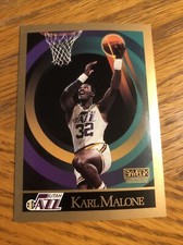Karl Malone Utah Jazz Skybox 1990-91 Basketball Trading Card #282 HOF