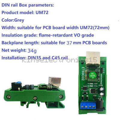 RS485 to Ethernet TCP/IP Converter MQTT Modbus RTU Module Without Rails/W Rails