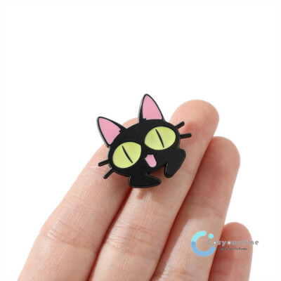The Legend of LUOXIAOHEI Luo Xiaohei Hei Black Cat Metal Brooch
