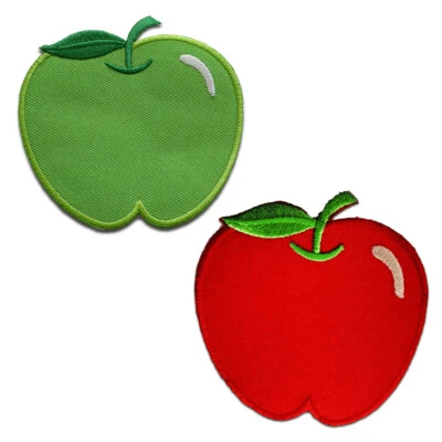 CATCH THE PATCH Aufnäher / Bügelbild - Apfel Frucht Obst - Farbe auswählbar - 7.5 x 8 cm