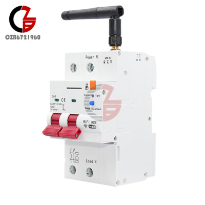 Tuya WIFI/Zigbee AC Smart Circuit Breaker Metering Remote Control On-Off Breaker