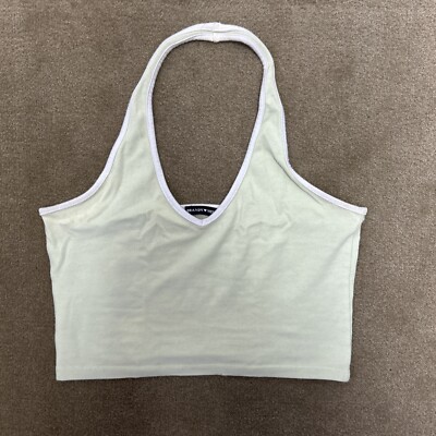 Brandy Melville Mint Green Cropped Tube/ Tank top Shirt UK