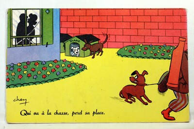 CPA HUMOR THAT GOES HUNTING LOSES ITS PLACE FRANCE S248