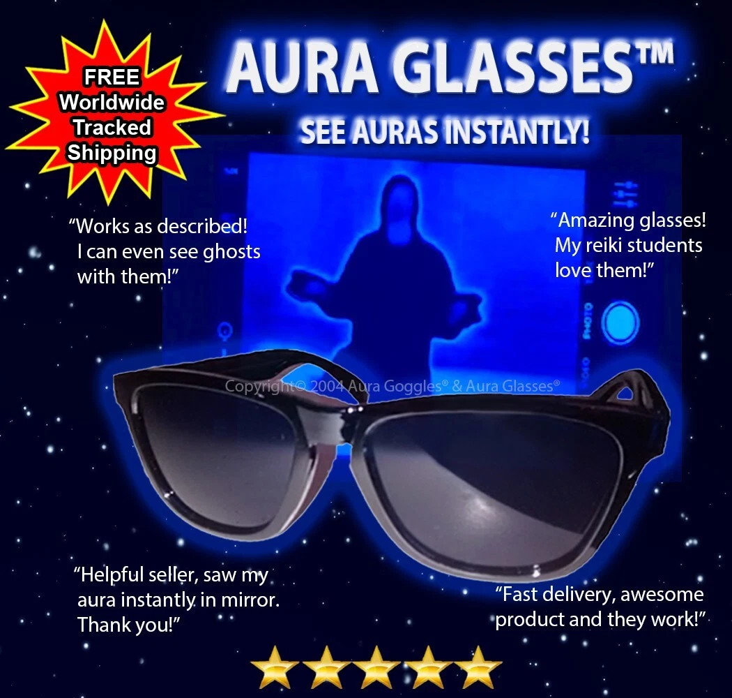 AURA GLASSES hunting ghost crystal paranormal reiki emf evp uv