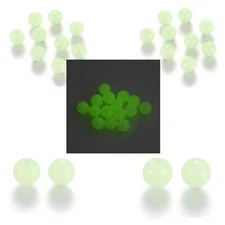 100 Luminous Light Pale Green Glow in the Dark Plastic Acrylic Round Loose Beads