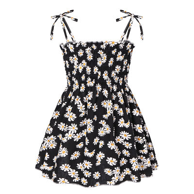 Kleinkinder Mädchen Tier Blumenmuster Faltenrock Freizeit Sommerkleid 1 6 Jahre