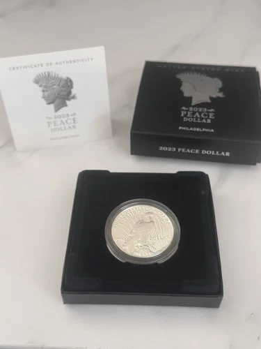 2023-P Peace Silver Dollar Coin (OGP/COA) US Mint Direct Uncirculated Beautiful