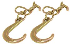 2 Pack 8 G70 J Hook W T-j Hooks And Enlarged Link 5400 Lbs Wll G70
