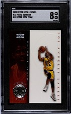 2000 Upper Deck NBA Legends - Magic Johnson Los Angeles Lakers #73 RARE SGC 8
