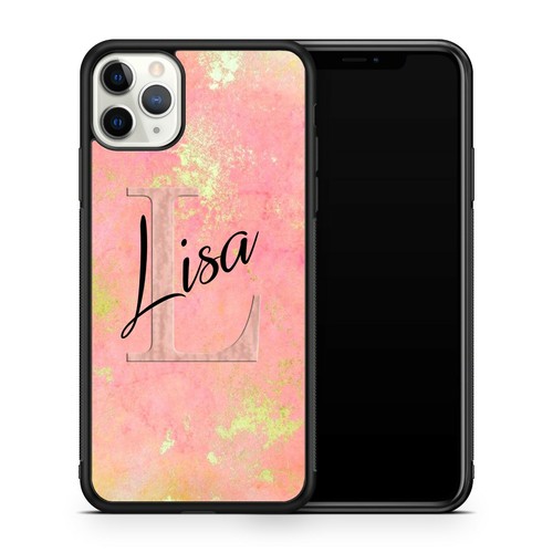 Case Iphone 12 Xr 7 8 Plus 11 Se Personalised Silicone Pink Duet Gold Glitter Ebay