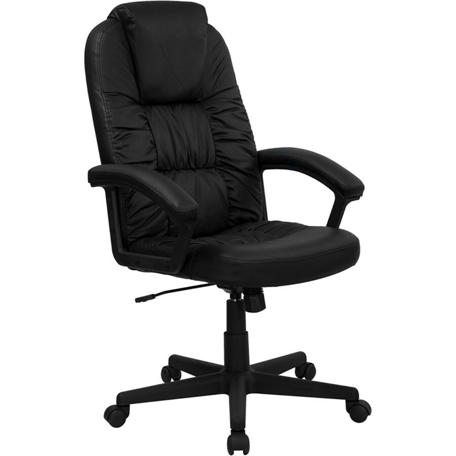 Flash Furniture Bonded Leather Office Chair, Black BT-983-BK-GG
