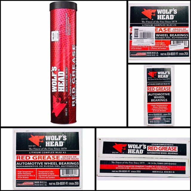 Wolf S Head Red Grease 10 14oz Tubes for sale online eBay
