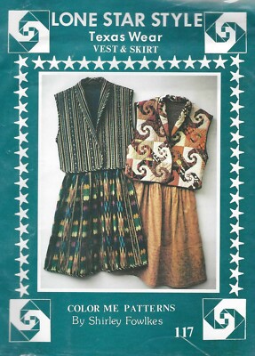 Women's Gypsy Skirt Quilt Vest Sewing Pattern UNCUT S-XL Quilted