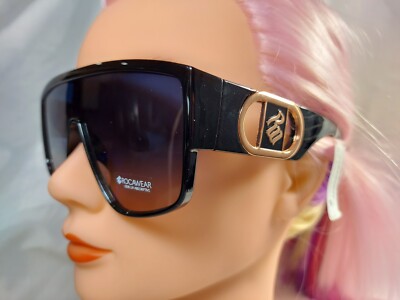 NWT Rocawear Black and Rose Gold Shield Sunglasses R3420
