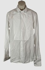 Dolce & Gabbana Men's White Bib-Front Tuxedo Shirt Size 16.5