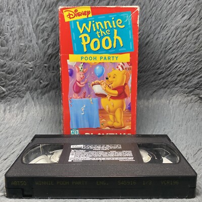 Winnie the Pooh Pooh Playtime - Pooh Party VHS Tape 1994 Animated Cartoon Movie