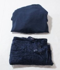 Adore Me Women's Pullover Rayne PJ Lingerie Set DH3 Medieval Blue Large NWT