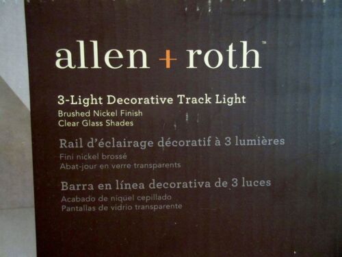 Allen + Roth Portico 3-Light 21" Brushed Nickel Flush Mount Fixed Track Light - Picture 3 of 9