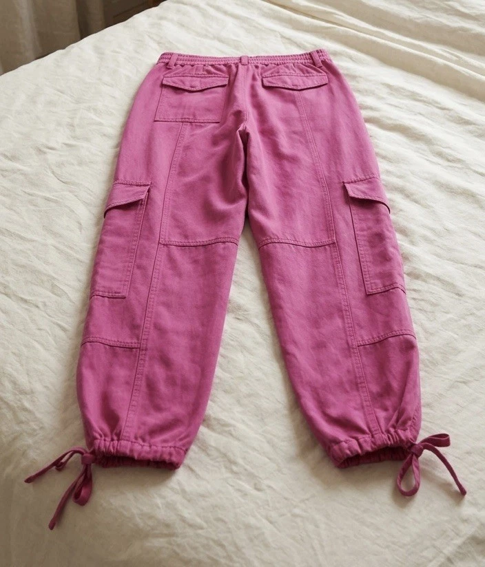GANNI Pantalon Cargo Fuchsia - Photo 3/3