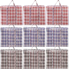 9 Pack 108L Checkered Moving Storage Bags, Extra Large Travel Plaid Bag Alternat