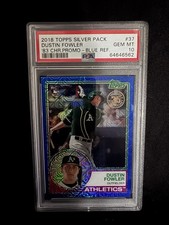 2018 Topps Silver Pack 1983 Chrome Dustin Fowler #37 Blue /150 PSA 10 Athletics