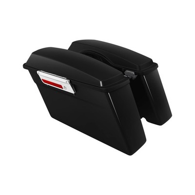XFMT Motorcycle Saddlebags Hard Saddle Bags W/Chrome Latches For Harley Touri...