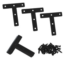 40 Pack T Shaped Repair Plate, Heavy Duty T Type Shelf Bracket, 80mm x 80mm, ...
