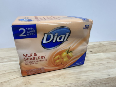 Dial Silk and Seaberry Bar Soap Gentle Cleansing Skin Care 2 Packs 3.2 oz Each