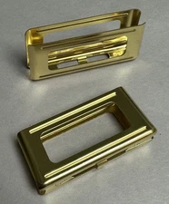 ITALIAN CARCANO 6 ROUND BRASS CLIPS SET OF 2 PIECES.