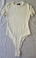 NWOTD Naked Wardrobe S My Kinda T Party Bodysuit White 129330