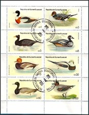 EQUITORIAL GUINEA - 1978 CTO MINI-SHEET DUCK STAMPS - FOLDED