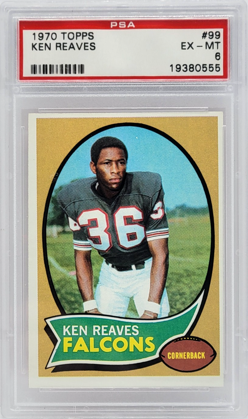 Ken Rievs 1970 Topps #99 Ken Reaves Card - Graded PSA 6 EX-MT, Atlanta Falcons | eBay