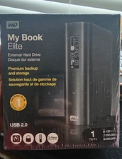 Western Digital WD My Book Elite External Hard Drive USB 2.0 1TB Smart Display