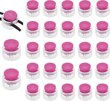 25 Pcs Assorted Colors Plastic Spring Cord Lock, Double-Hole Slider Toggles C...