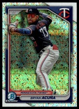 2024 Bowman Chrome Prospects Mini-Diamond Refractors #BCP-4 Bryan Acuna
