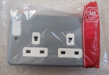 MK Metalclad Plus K1248ALM 2 Gang DP Switched Socket - New